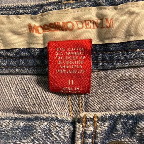 Y2K Mossimo boyfriend jeans cuffed Capri size 11 - Picture 5 of 7